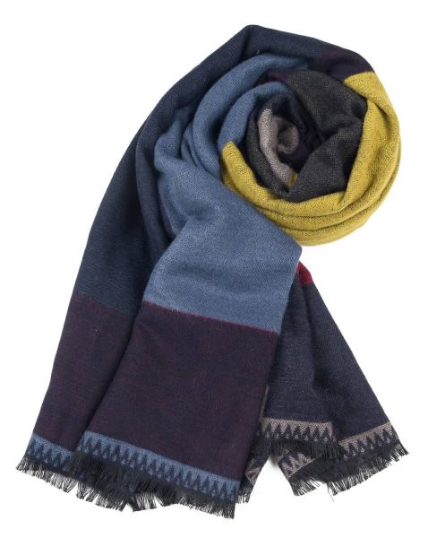 Scarf Shawl Viscos fleecy Yellow Red Blue Grey